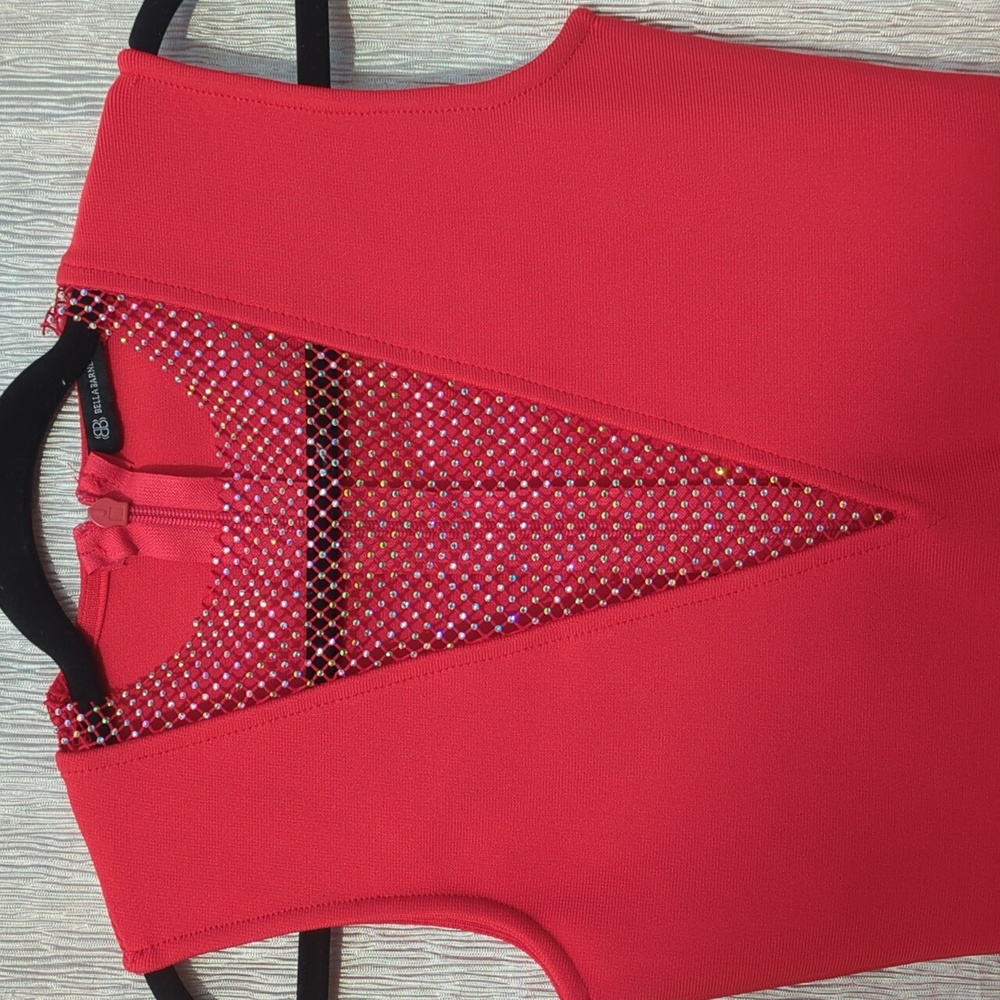 New Beautiful Bella Barnett Dress, red color,‎ size Large, bodycon. - Picture 5 of 14